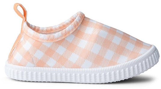 Swim essentials - waterschoentjes - 0-7 jaar - oranje - 19-32 - blokjesprint - uv bescherming - antislip