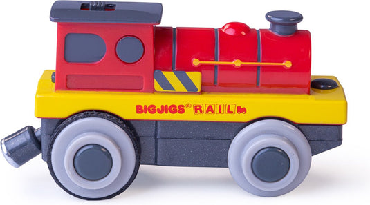 Bigjigs trein - de krachtige rode locomotief - elektrisch - op batterijen
