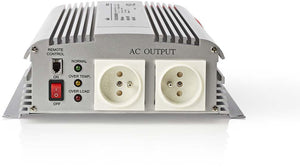 Nedis auto omvormer 1700w – 12v 230v – 2x stopcontact – gemodificeerde sinusgolf – schroefaansluiting – spanningsomvormer