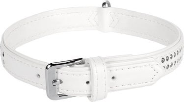 Flamingo monte carlo gevoerd - halsband honden - halsband monte carlo wit xl 41-44cm 22mm - 1st - 126221 - 1st