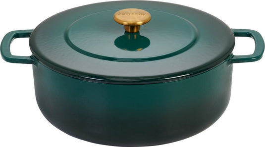 Combekk gietijzeren braadpan ø24cm - 100% gerecycled - pfas vrij - geschikt voor inductie - 3,8l - holly green