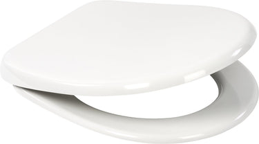 Plieger uni toiletbril - universele vorm wc bril - duroplast - wit - met deksel - softclose - quick release - rvs bevestiging
