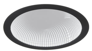 Rl live your light reality glace - plafondlamp - zwart mat - incl. 1x smd 21,5 w - afstandsbediening - geintegreerde dimmer - traploos instelbare lichtkleur - nachtlampje - dimbaar met schakelaar - niet geschikt voor externe dimmer - geheugenfunctie - tim
