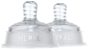Mepal mio set flesspeen 2-delig medium - anti-koliek - spiraalontwerp voorkomt verstopping - siliconen van medische kwaliteit - helder