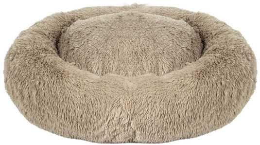 Duvo plus snug - donut bed - beige - m - 65x65x15cm - wasbaar