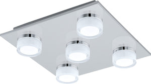 Eglo romendo 1 plafondlamp - led - 32 cm - chroom - dimbaar
