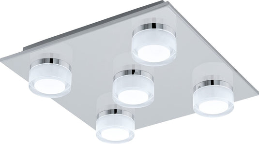 Eglo romendo 1 plafondlamp - led - 32 cm - chroom - dimbaar