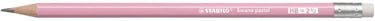 Stabilo swano pastel potlood, hb, met gom, roze 12 stuks