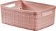 Curver jute opbergmand - maat s - 5 liter - roze