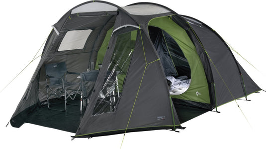 High peak ancona 5.0 - tunneltent - 5-persoons - grijs donkergrijs groen