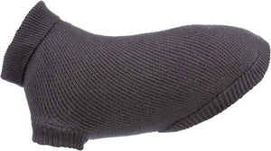 Trixie hondentrui - antraciet slim-fit 55cm - warme trui met kraag en beenlussen