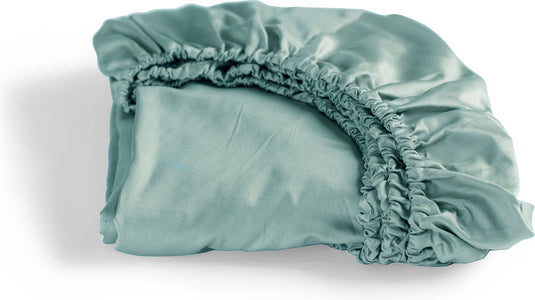 Cinderella - sundays - hoeslaken - tot 25 cm matrashoogte - satijn - 180x210 cm - mineraal groen