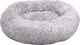 Flamingo hondenmand donut rond lichtgrijs 50cm