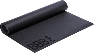 Bbb cycling antislip fietsmat indoor cycling - 190 x 90 cm - zweet bestendige vloermat fiets fitness - beschermmat voor hometrainer indoor cycling - trainermat - bic-01