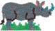 Hama strijkkralen grondplaat - neushoorn