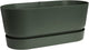Elho greenville terrace trough met wielen - plantenbak met waterreservoir - 100% gerecycled plastic - l78 x b35 x h33.5 cm - blad groen