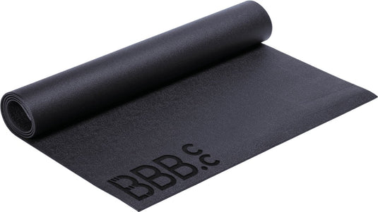 Bbb cycling antislip fietsmat indoor cycling - 190 x 90 cm - zweet bestendige vloermat fiets fitness - beschermmat voor hometrainer indoor cycling - trainermat - bic-01