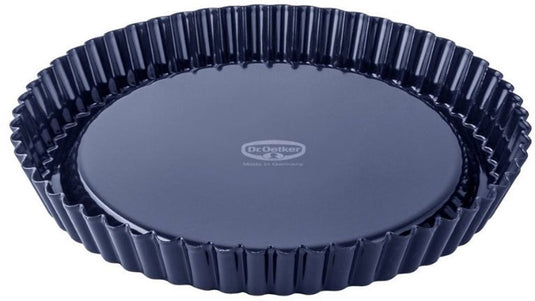 Dr. oetker - quiche- taartvorm 'back-liebe emaille' - 24 cm - zuur- en krasvast
