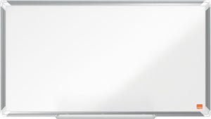 Nobo premium plus widescreen magnetisch whiteboard staal - met pennengoot - inclusief whiteboard marker - 710x400mm