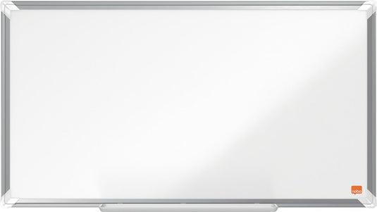 Nobo premium plus widescreen magnetisch whiteboard staal - met pennengoot - inclusief whiteboard marker - 710x400mm