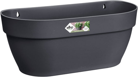 Elho vibia campana wall basket 35 - wand bloempot voor buiten - 100% gerecycled plastic - ø 35.0 x h 14.8 cm - antraciet