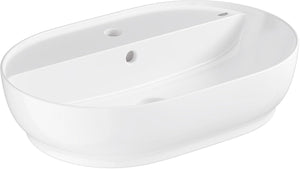 Grohe essence opzetwastafel – 50 cm – met kraangat overloop – glanzend keramiek – aquaceramic hyperclean – wit