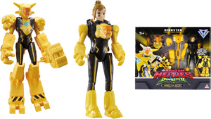 Quantum heroes dinoster dinoster - 2 figuren in 1 - transformeer je robots - 22cm - delby