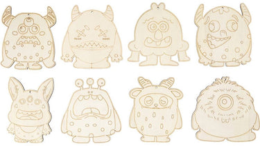 Creativ company cc houten figuren monsters 24 stuks