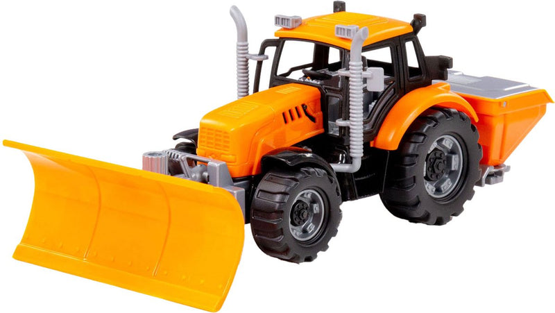 Afbeelding laden in galerijviewer, Cavallino tractor met sneeuw ploeg geel, schaal 1:32
