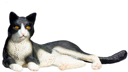 Mojo farmland liggende kat zwart wit - 387367