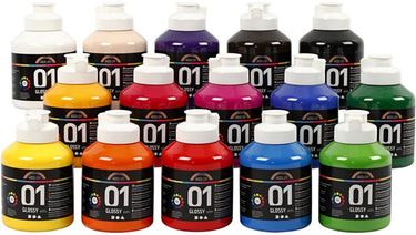 A-color acyrlverf glossy kleur semi-transparant, 15x500ml