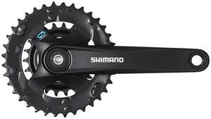 Shimano fc-m315-b2 crankstel 36-22t - 175 mm - 2x7 8-speed - vierkant - mtb - zwart