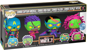 Funko pop marvel: what if 4-pack (black light) pop