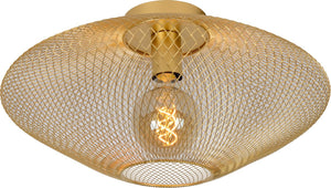 Lucide mesh - plafonnière (plafondlamp) - ø 45 cm - 1xe27 - mat goud messing
