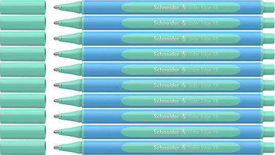 Schneider schrijfwaren schneider balpen - slider edge pastel - penpunt xb - pastel mint - 10 stuks - s-152224-10