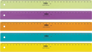 Merkloos sans marque liniaal m+r 30cm plastic transparant assorti