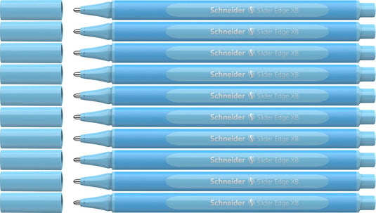 Schneider schrijfwaren schneider balpen - slider edge pastel - penpunt xb - schrijfkleur pastel baby blauw - 10 stuks - s-152230-10