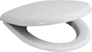 Plieger brussel toiletbril - universele vorm wc bril - thermoplast - wit - met deksel - geschikt voor toilet 70cm