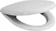 Plieger brussel toiletbril - universele vorm wc bril - thermoplast - wit - met deksel - geschikt voor toilet 70cm
