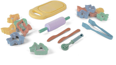 Dantoy klei gereedschap en accessoires pastel 18-delig speelgoedset.