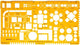 Aristo architecten combisjabloon ii - schaal 1:50 - met inktnoppen - oranje transparant - ar-5062