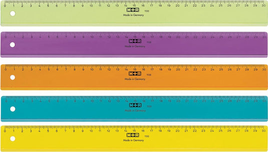 Merkloos sans marque liniaal m+r 30cm plastic transparant assorti