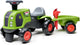 Falk claas 470 arion ride-on groen met aanhanger + zandset