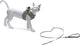 Beeztees parinca kattentuigje met looplijn - kattenharnas - nylon - lichtgrijs - borstomtrek 31-37 cm - nekomtrek 23-28 cm