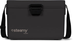 Steamy classy 12 - kleine koelbox incl. divider snijplank met schouderband - 12 liter - raven black