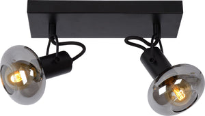 Lucide madee - plafondspot (plafondlamp) - 2xe14 - zwart