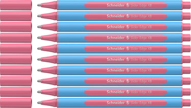 Schneider schrijfwaren schneider balpen - slider edge pastel - penpunt xb - schrijfkleur pastel flamingo - 10 stuks - s-152222-10