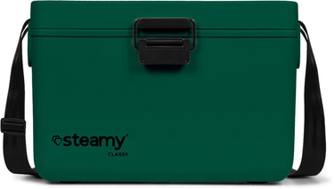 Steamy classy 12 - kleine koelbox incl. divider snijplank met schouderband - 12 liter - pine green