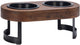 Designed by lotte mavira - dinerset hond - hondenvoerbak - hout rvs - zwart - 800 ml