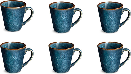 Medard de noblat - vertigo denim - bekers - 6 delig - stoneware